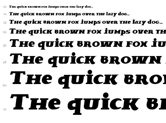 Brava Novella font waterfall